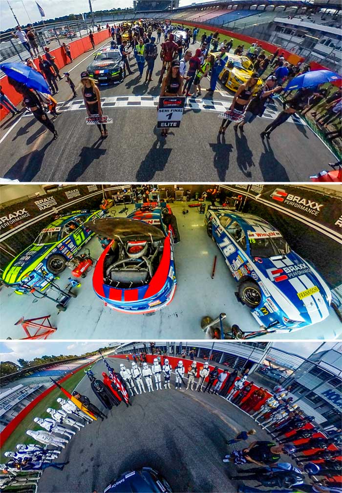 Be surrounded in 360 by cheerleaders, fast cars and Star Wars